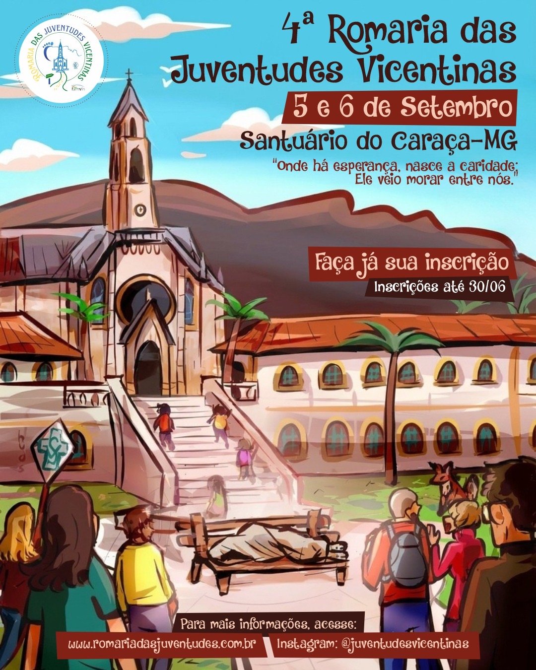 4ª Romaria das Juventudes Vicentinas: fé, esperança e caridade no coração do Caraça
