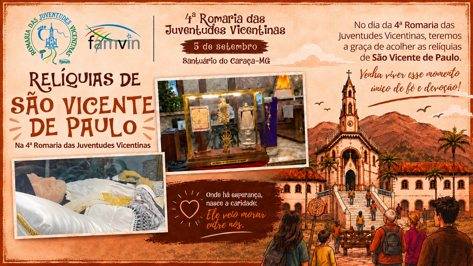 4ª Romaria das Juventudes Vicentinas reúne jovens no Santuário do Caraça, Minas Gerais